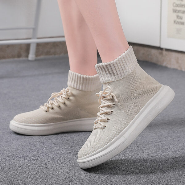 Fly-knit Socks Shoes Stretch Casual Shoes Breathable