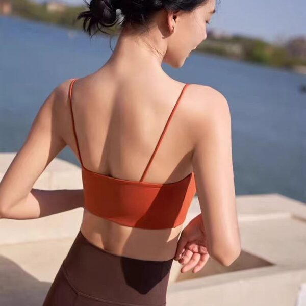 Yoga Underwear Women's Wooden Ear Spaghetti Strap Beauty Back Sling - Image 5