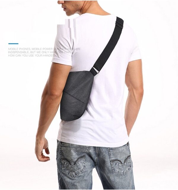 Digital Storage Canvas Chest Bag Crossbody Multi-functional Business Close Shoulder Anti-theft Package - Image 7