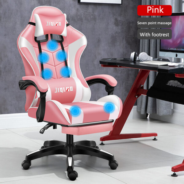 Men's Computer Home Comfort Ergonomic Dormitory Gaming Seat Swivel Chair - Image 2